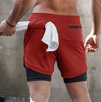 2021 Camo Running Shorts Men 2 In 1 Double-deck Quick Dry GYM Sport Shorts Fitness Jogging Workout Shorts Men Sports Short Pants