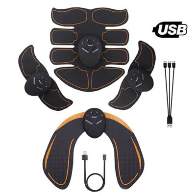 EMS Electric Muscle Stimulator Fitness Massage Abdominal Trainer Toner Body Slimming Massager Home Gym Equiment USB Rechargeable