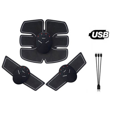EMS Electric Muscle Stimulator Fitness Massage Abdominal Trainer Toner Body Slimming Massager Home Gym Equiment USB Rechargeable