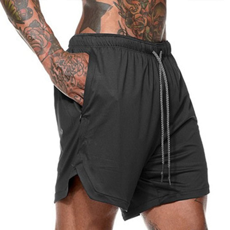 Mens Running Shorts 2 iN 1 Sport Shorts Men 2022 Summer Fitness GYM Shorts Jogging Workout Short Pnats Bodybuilind Clothing