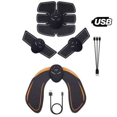 EMS Electric Muscle Stimulator Fitness Massage Abdominal Trainer Toner Body Slimming Massager Home Gym Equiment USB Rechargeable