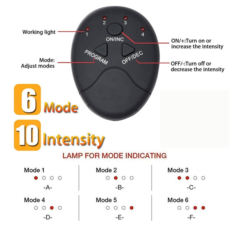 EMS Electric Muscle Stimulator Fitness Massage Abdominal Trainer Toner Body Slimming Massager Home Gym Equiment USB Rechargeable