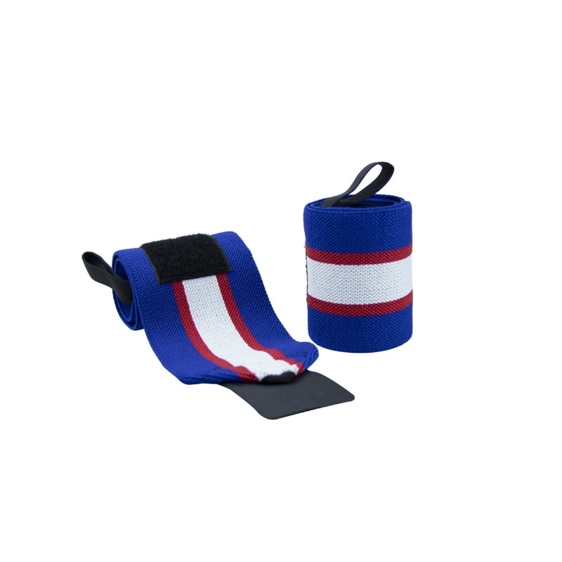 MKAS 1pair Wrist Wrap Weight Lifting Gym Cross Training Fitness Padded Thumb Brace Strap Power Hand Support Bar Wristband