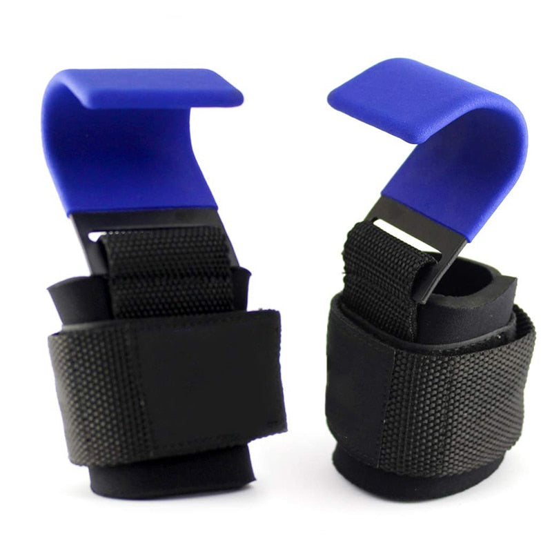 Weight Lifting Hook Grips Padded With Wrist Wraps Hand-Bar Powerlifting Gloves Heavy Duty Pull-ups Hooks Gym Training Straps