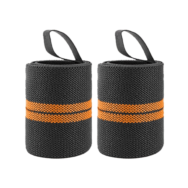 MKAS 1pair Wrist Wrap Weight Lifting Gym Cross Training Fitness Padded Thumb Brace Strap Power Hand Support Bar Wristband