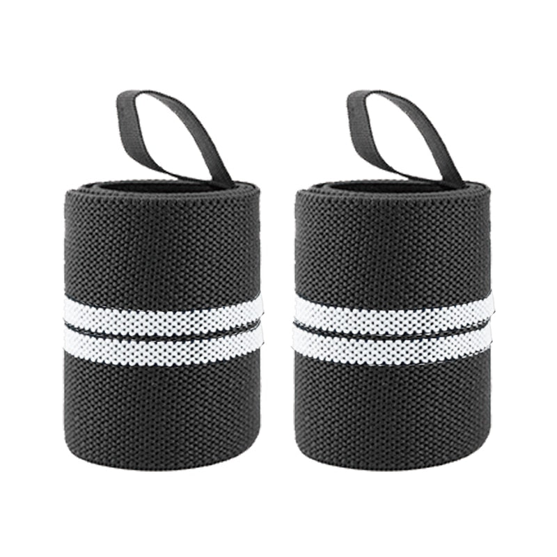 MKAS 1pair Wrist Wrap Weight Lifting Gym Cross Training Fitness Padded Thumb Brace Strap Power Hand Support Bar Wristband