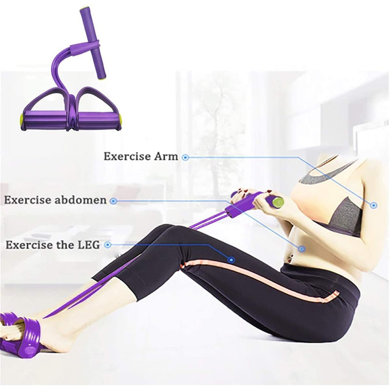 Fitness Resistance Band Pull up Home Gym Equipment Pedal Workout Loop Bands Weights Elastic Abdomen Waist Stretch Exercise Set