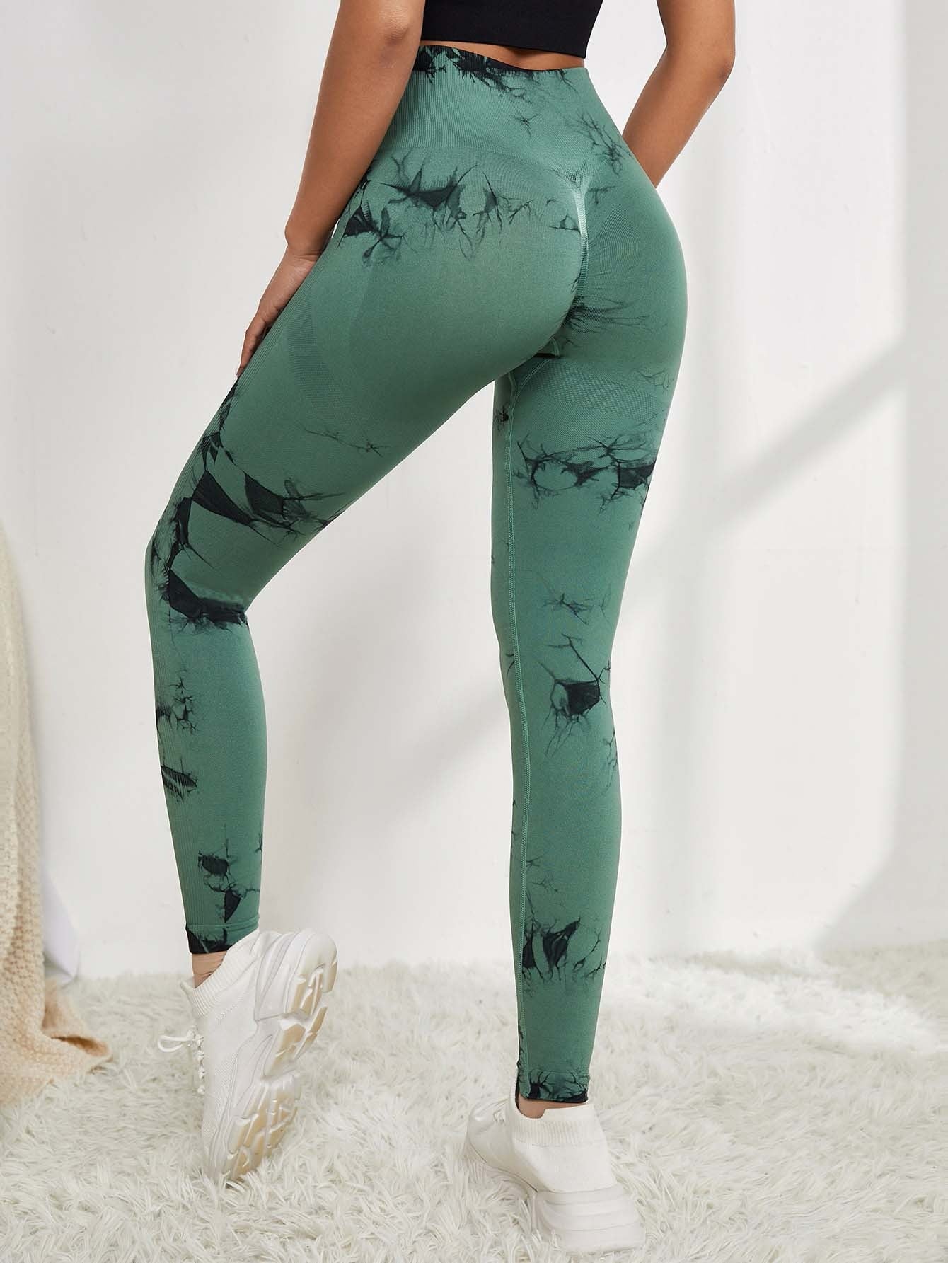 Tie-Dye Camouflage Yoga Pants Sports Leggings Women Exercise Gym Running Fitness Seamless Leggings Breathable High Waist Tights
