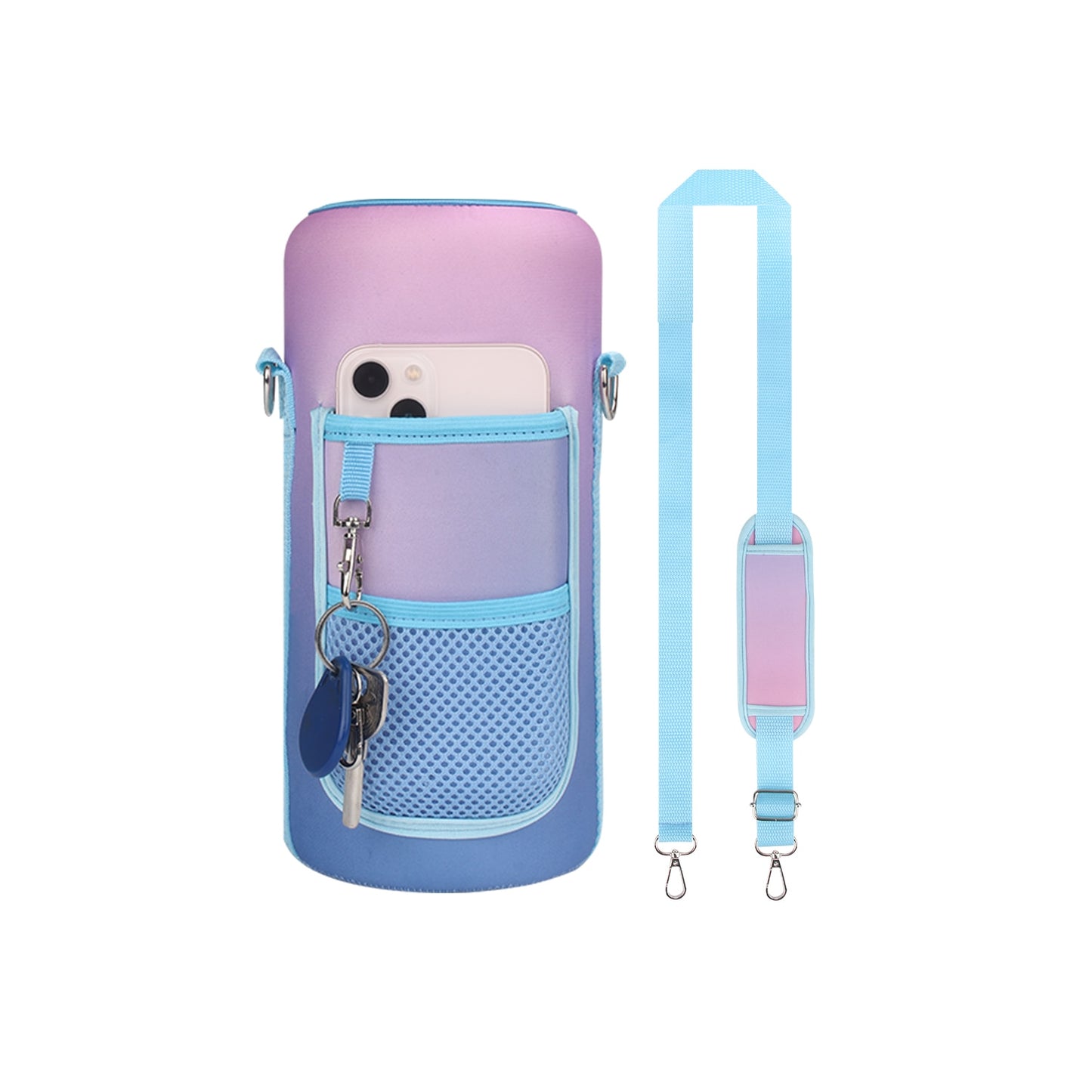 WESSLECO Large Capacity 2L Water Bottle With Sleeve Thermos Pouch For Outdoor Sports Fitness Insulation Bottle Bag