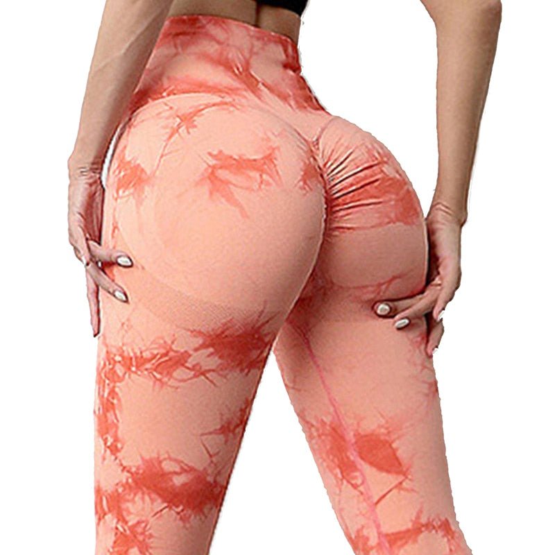 Tie dye Yoga Pants Sport Leggings Women Seamless High Waist Push Up Woman Tights Fitness Workout Leggins Gym Clothing 2022 New