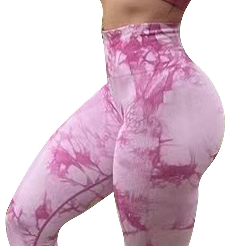 Tie dye Yoga Pants Sport Leggings Women Seamless High Waist Push Up Woman Tights Fitness Workout Leggins Gym Clothing 2022 New