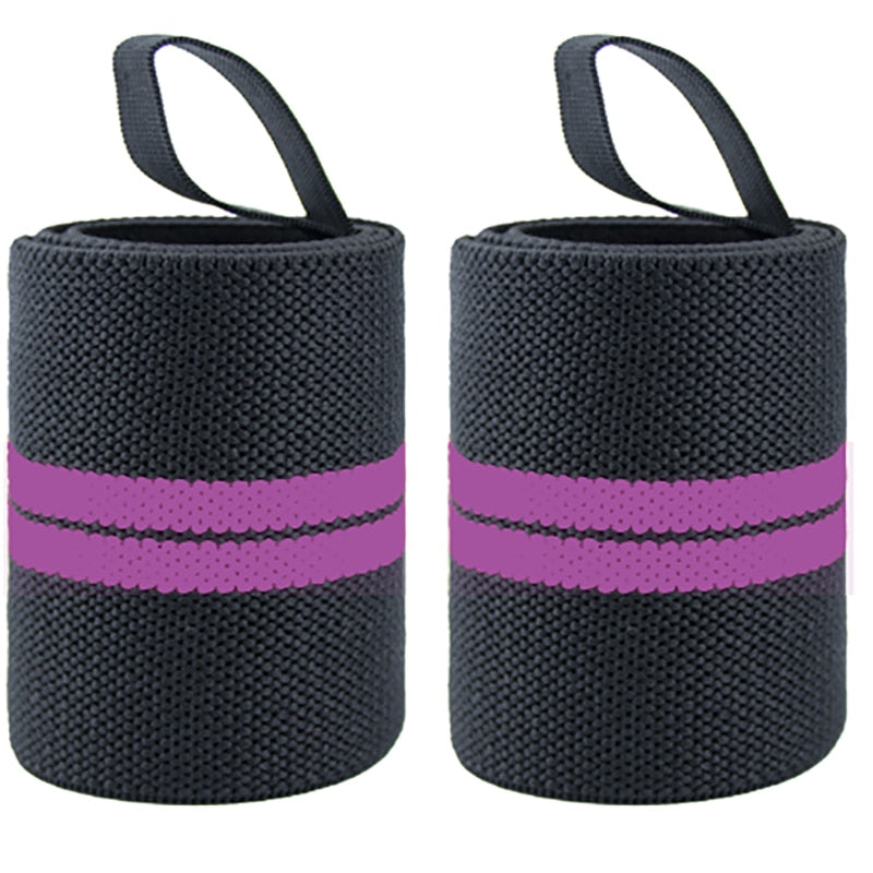 MKAS 1pair Wrist Wrap Weight Lifting Gym Cross Training Fitness Padded Thumb Brace Strap Power Hand Support Bar Wristband