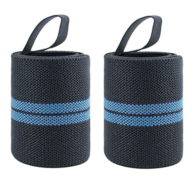 MKAS 1pair Wrist Wrap Weight Lifting Gym Cross Training Fitness Padded Thumb Brace Strap Power Hand Support Bar Wristband