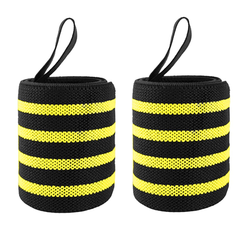 MKAS 1pair Wrist Wrap Weight Lifting Gym Cross Training Fitness Padded Thumb Brace Strap Power Hand Support Bar Wristband