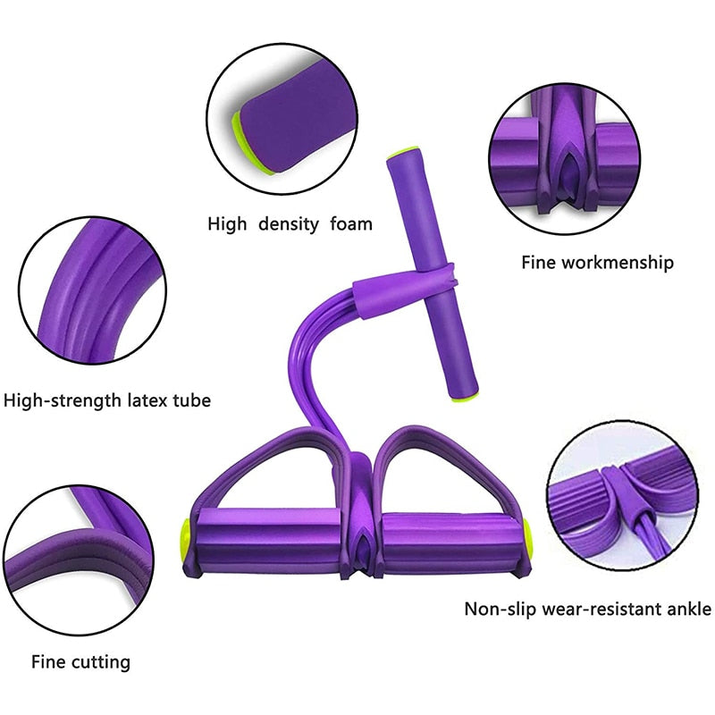 Fitness Resistance Band Pull up Home Gym Equipment Pedal Workout Loop Bands Weights Elastic Abdomen Waist Stretch Exercise Set
