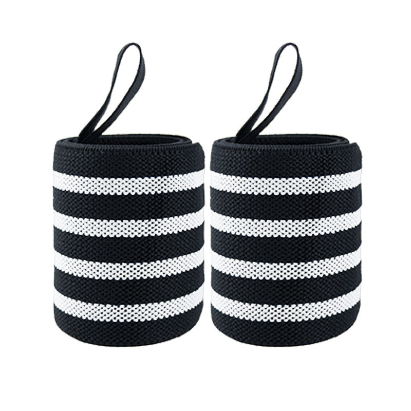 MKAS 1pair Wrist Wrap Weight Lifting Gym Cross Training Fitness Padded Thumb Brace Strap Power Hand Support Bar Wristband