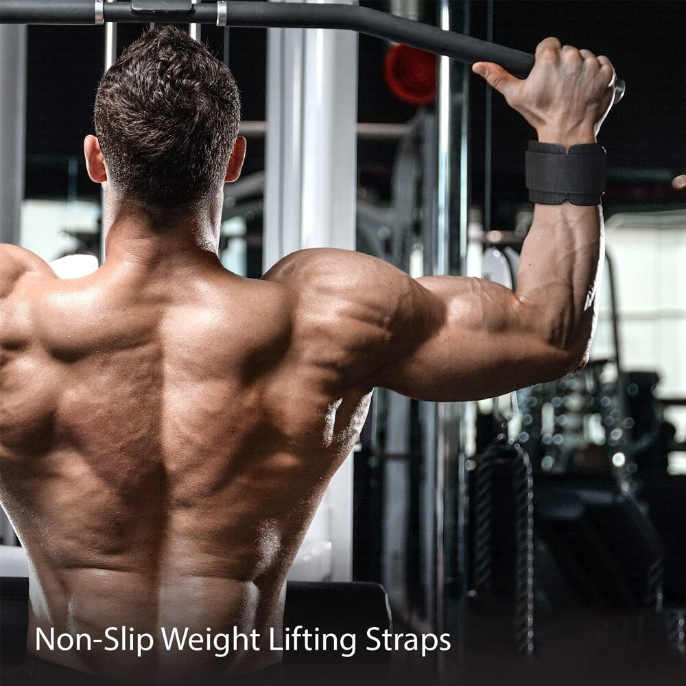 1Pair Wrist Straps Weight Lifting Pad Wraps Support Pull Up Bar Workout Gym Weightlifting Improves Grip Men Women Deadlift