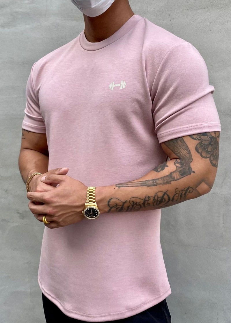 Gym  Muscle Fitness T Shirt 2022 New Brand Men Outdoor Hip Hop Streetwear Loose Half Sleeve Male Summer Bodybuilding Tee Tops