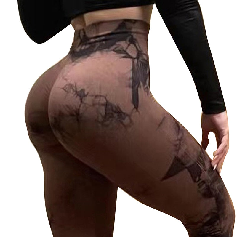 Tie dye Yoga Pants Sport Leggings Women Seamless High Waist Push Up Woman Tights Fitness Workout Leggins Gym Clothing 2022 New