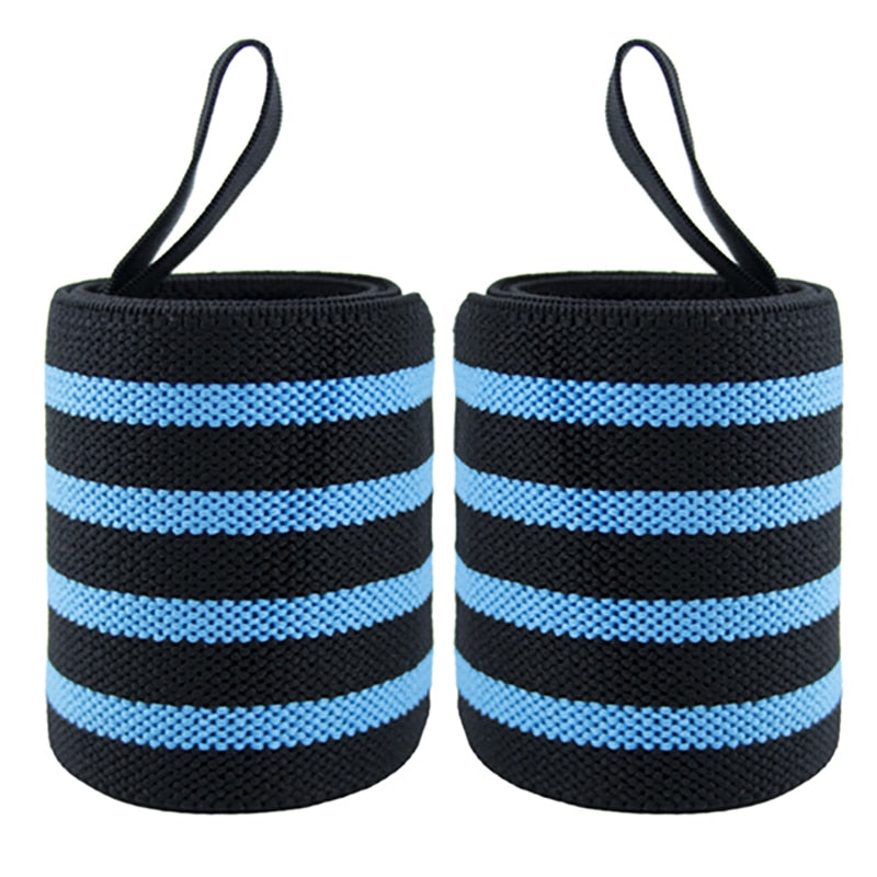 MKAS 1pair Wrist Wrap Weight Lifting Gym Cross Training Fitness Padded Thumb Brace Strap Power Hand Support Bar Wristband