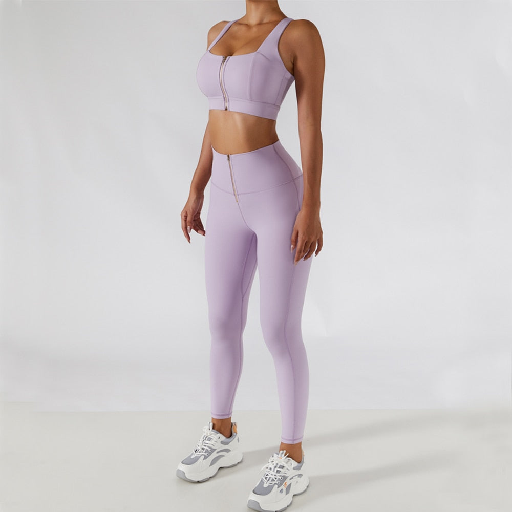 2 Piece Tennis Suit Women Sport Set Gym Clothing Workout Running Set Fitness Yoga Set Women Seamless Leggings Sports Bra +Shorts