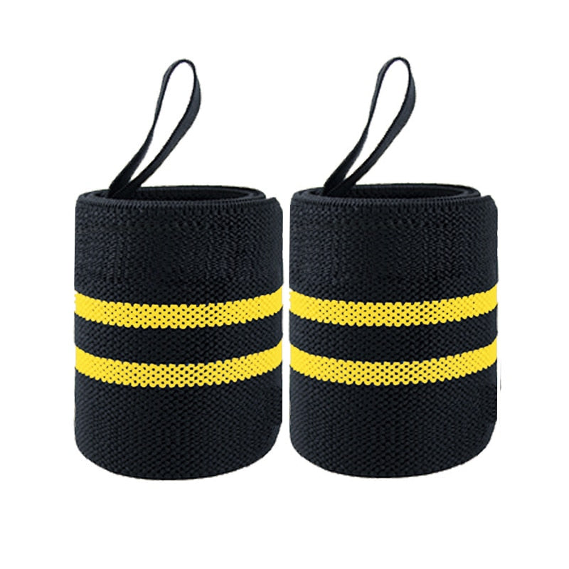 MKAS 1pair Wrist Wrap Weight Lifting Gym Cross Training Fitness Padded Thumb Brace Strap Power Hand Support Bar Wristband
