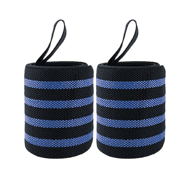 MKAS 1pair Wrist Wrap Weight Lifting Gym Cross Training Fitness Padded Thumb Brace Strap Power Hand Support Bar Wristband