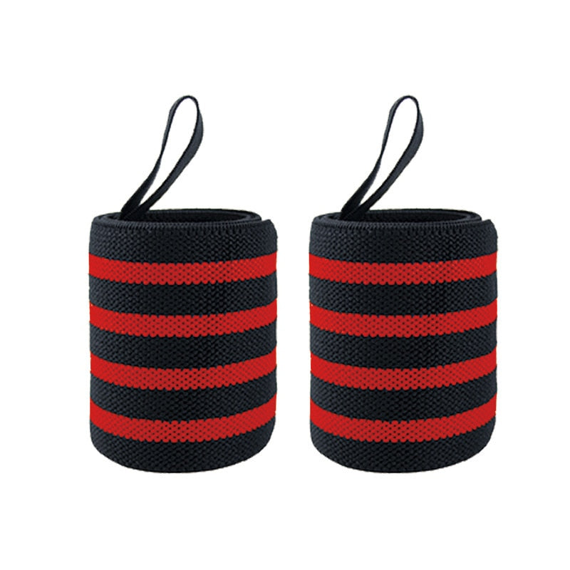 MKAS 1pair Wrist Wrap Weight Lifting Gym Cross Training Fitness Padded Thumb Brace Strap Power Hand Support Bar Wristband