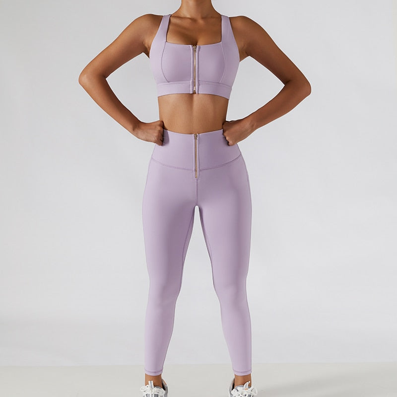 2 Piece Tennis Suit Women Sport Set Gym Clothing Workout Running Set Fitness Yoga Set Women Seamless Leggings Sports Bra +Shorts