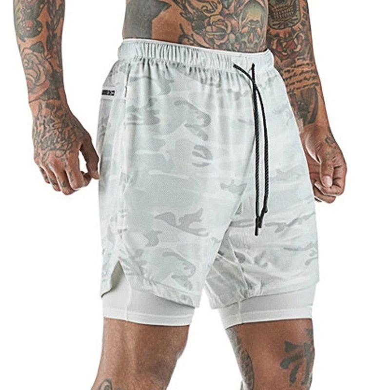 Mens Running Shorts 2 iN 1 Sport Shorts Men 2022 Summer Fitness GYM Shorts Jogging Workout Short Pnats Bodybuilind Clothing