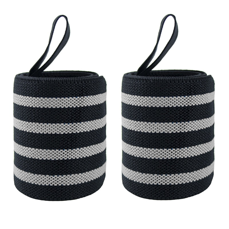 MKAS 1pair Wrist Wrap Weight Lifting Gym Cross Training Fitness Padded Thumb Brace Strap Power Hand Support Bar Wristband