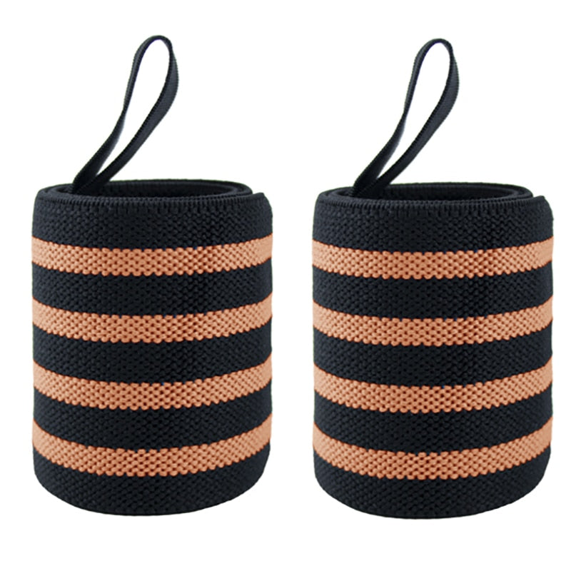 MKAS 1pair Wrist Wrap Weight Lifting Gym Cross Training Fitness Padded Thumb Brace Strap Power Hand Support Bar Wristband
