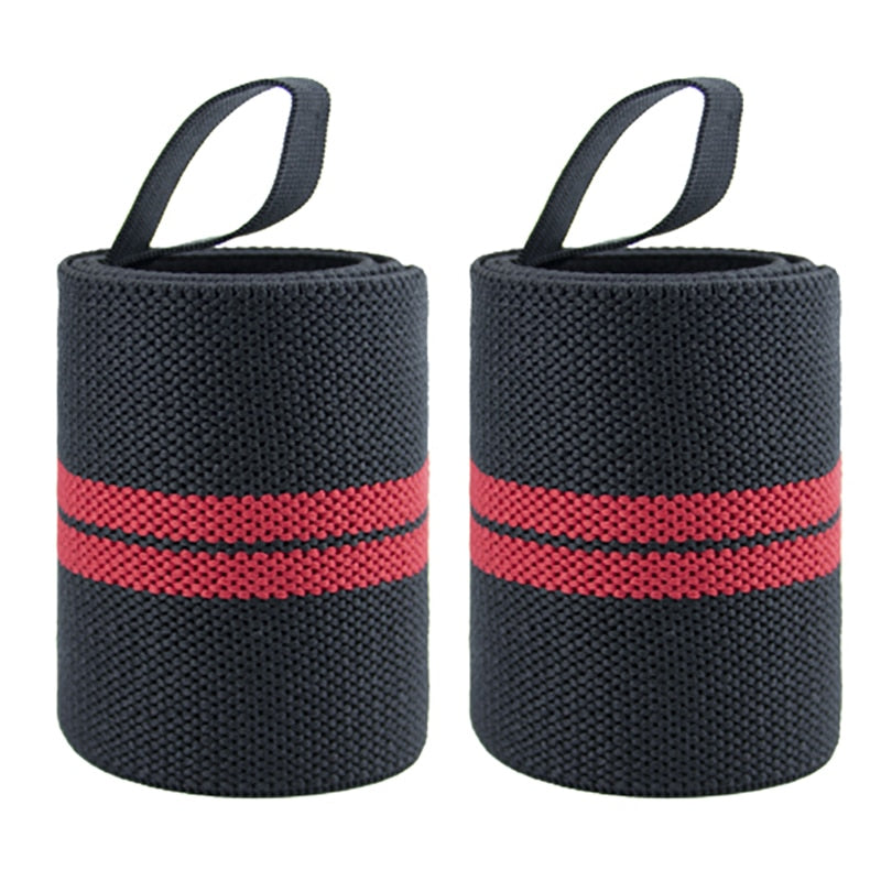 MKAS 1pair Wrist Wrap Weight Lifting Gym Cross Training Fitness Padded Thumb Brace Strap Power Hand Support Bar Wristband