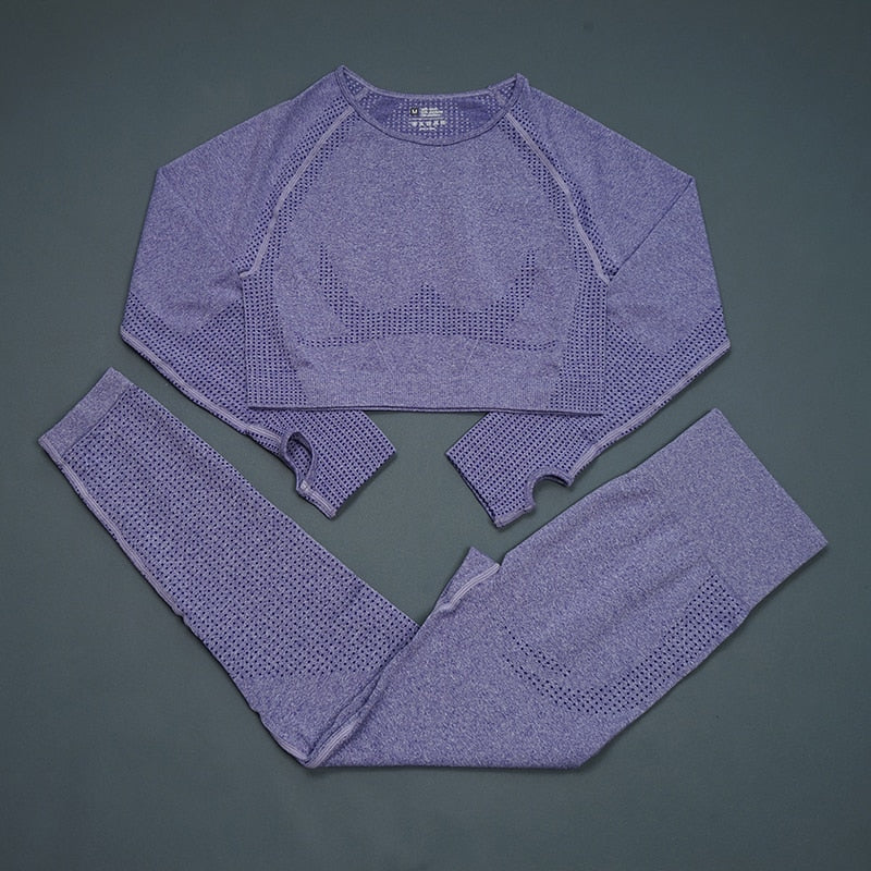 2/5PC Women's tracksuit Seamless Yoga Set Women Sportswear  Suit For fitness Workout Clothes Sports Outfit Gym Set Sports Suits